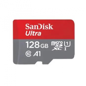 128GB microSDXC Sandisk Ultra CL10 A1 + adapter (SDSQUAB-128G-GN6MA / 215422)